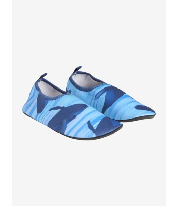 Color Kids - koupací boty AOP - Azure Blue