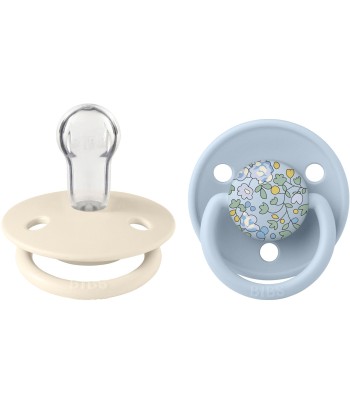 BIBS x LIBERTY De Lux cumlíky zo silikónu 2ks - one size - Fossil Grey / Sage