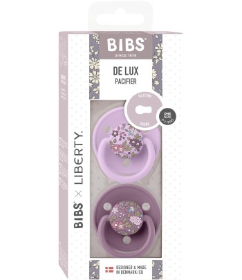 BIBS x LIBERTY De Lux cumlíky zo silikónu 2ks - one size - Fossil Grey / Sage