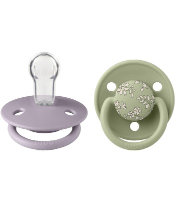 BIBS x LIBERTY De Lux cumlíky zo silikónu 2ks - one size - Fossil Grey / Sage