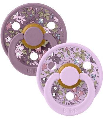 BIBS x LIBERTY Barevné dudlíky z přírodního kaučuku 2ks - velikost 2 - Violet Sky / Mauve
