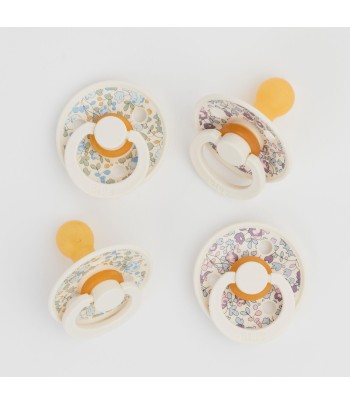BIBS x LIBERTY Colour cumlíky z prírodného kaučuku 2ks - veľkosť 1 - Ivory / Blush