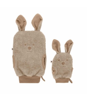 BIBS Kangaroo rukavice na kúpanie z BIO bavlny - Sage