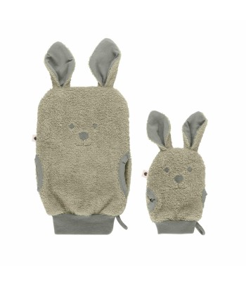 BIBS Kangaroo rukavice na kúpanie z BIO bavlny - Sage