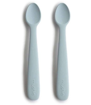 Silikonová lžička Mushie 2ks - Powder Blue