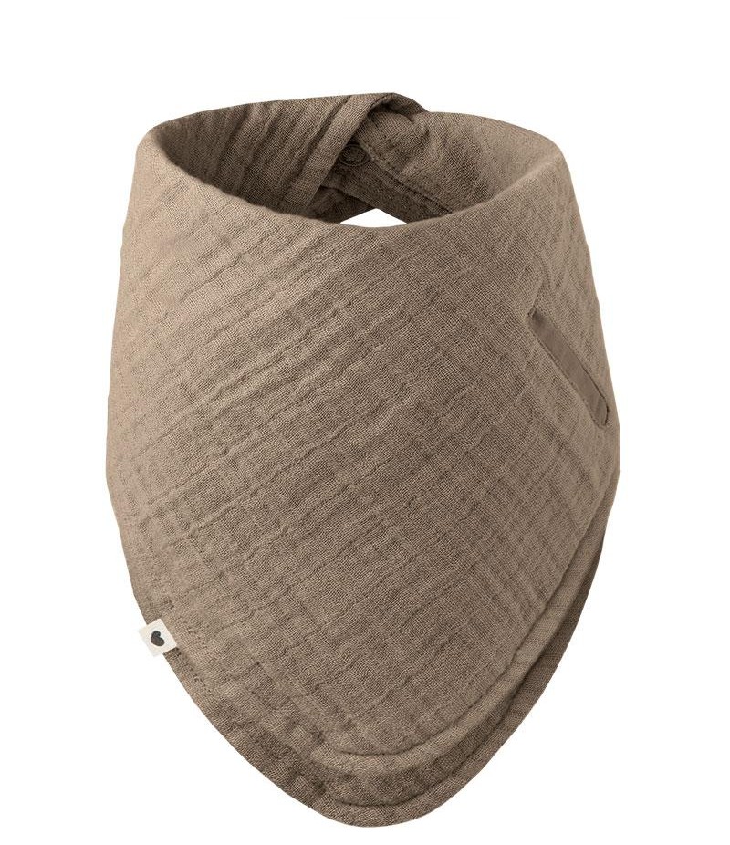 BIBS Bandana mušelínový slintáčik z BIO bavlny - Dark Oak
