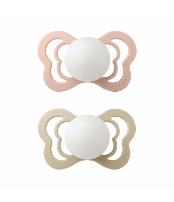 BIBS Couture anatomické cumlíky zo silikónu 2ks - veľkost 1 - Blush Nočný / Vanilla Nočný