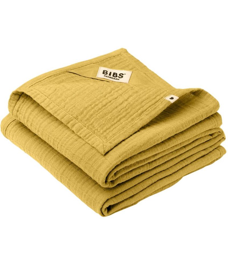BIBS mušelínové plienky z BIO bavlny 2ks - Mustard
