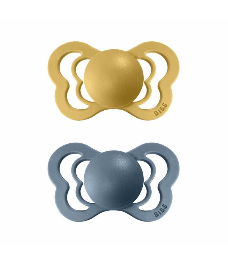 BIBS Couture anatomické cumlíky zo silikónu 2ks - veľkost 2 - Mustard / Petrol