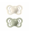 BIBS Couture anatomické cumlíky z prírodného kaučuku 2ks - veľkosť 2 - Ivory / Sage