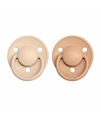 BIBS De Lux cumlíky z prírodného kaučuku 2ks - veľkosť 2 - Vanilla / Peach