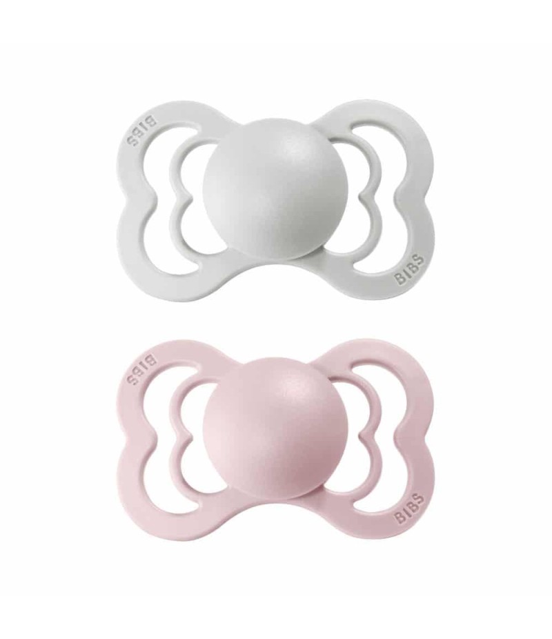 BIBS Supreme symetrické cumlíky zo silikónu 2ks - veľkosť 1 - Haze / Blossom