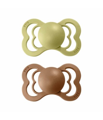 BIBS Supreme symetrické cumlíky zo silikónu 2ks - veľkosť 1 - Meadow / Earth