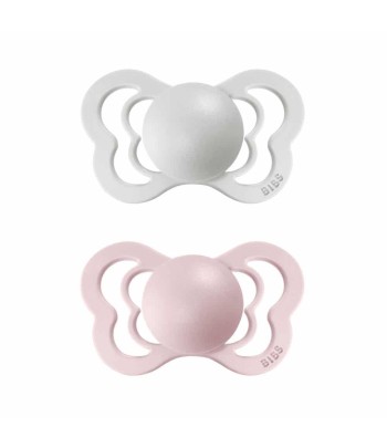 BIBS Couture anatomické cumlíky z prírodného kaučuku 2ks - veľkosť 2 - Haze / Blossom