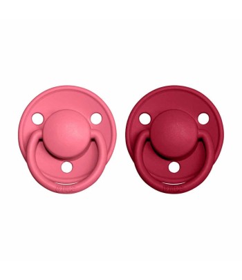 BIBS De Lux cumlíky zo silikónu 2ks - one size - Coral / Ruby