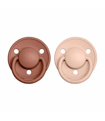 BIBS De Lux cumlíky zo silikónu 2ks - one size - Coral / Ruby