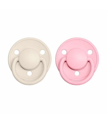 BIBS De Lux cumlíky zo silikónu 2ks - one size - Ivory / Baby Pink