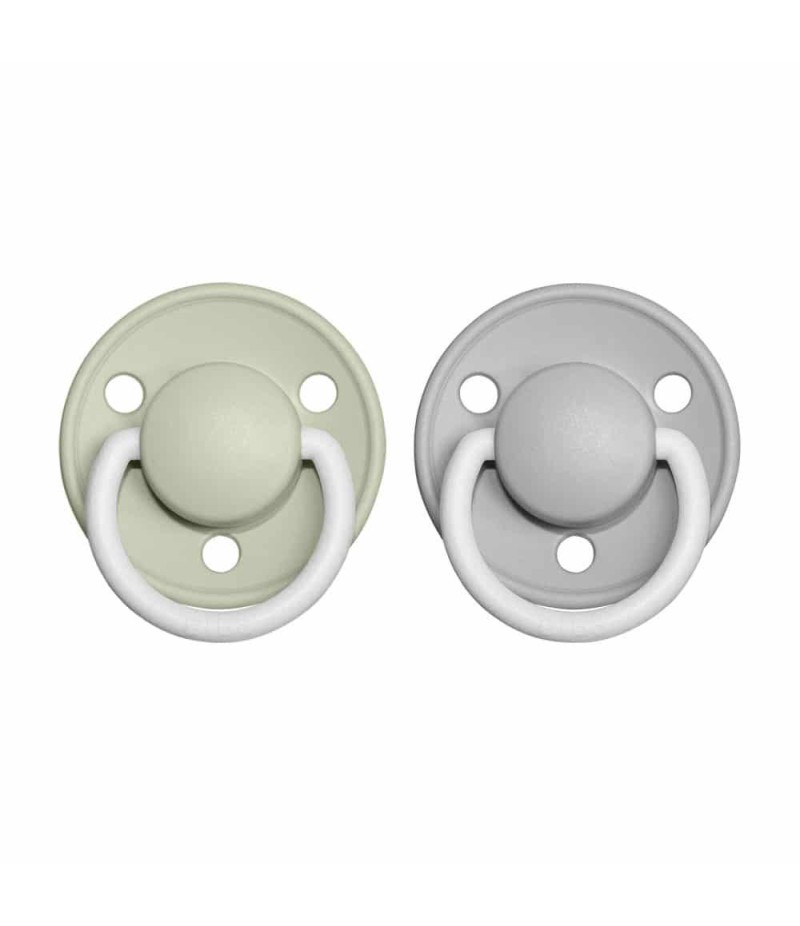BIBS De Lux cumlíky zo silikónu 2ks - one size - Sage Nočný / Cloud Nočný