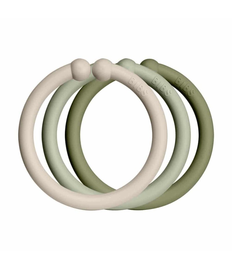 BIBS Loops krúžky 12ks - Vanilla / Sage / Olive