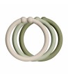 BIBS Loops krúžky 12ks - Vanilla / Sage / Olive