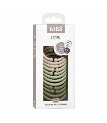 BIBS Loops krúžky 12ks - Vanilla / Sage / Olive