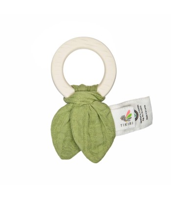 Tikiri Safari – hryzátko z prírodnej gumy a bio bavlny - Olive Green