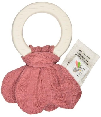 Tikiri Safari – hryzátko z prírodnej gumy a bio bavlny - Dusty Pink