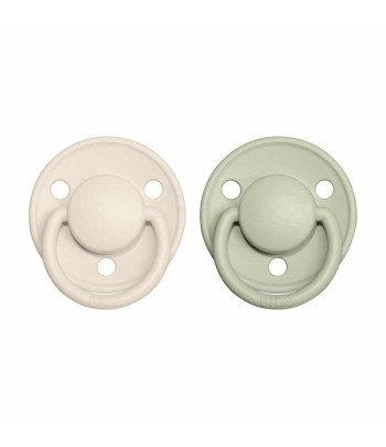 BIBS De Lux cumlíky z prírodného kaučuku 2ks - veľkosť 2 - Ivory / Sage