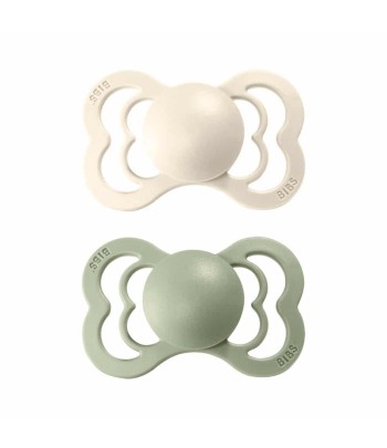 BIBS Supreme symetrické cumlíky z prírodného kaučuku 2ks - veľkosť 2 - Ivory / Sage