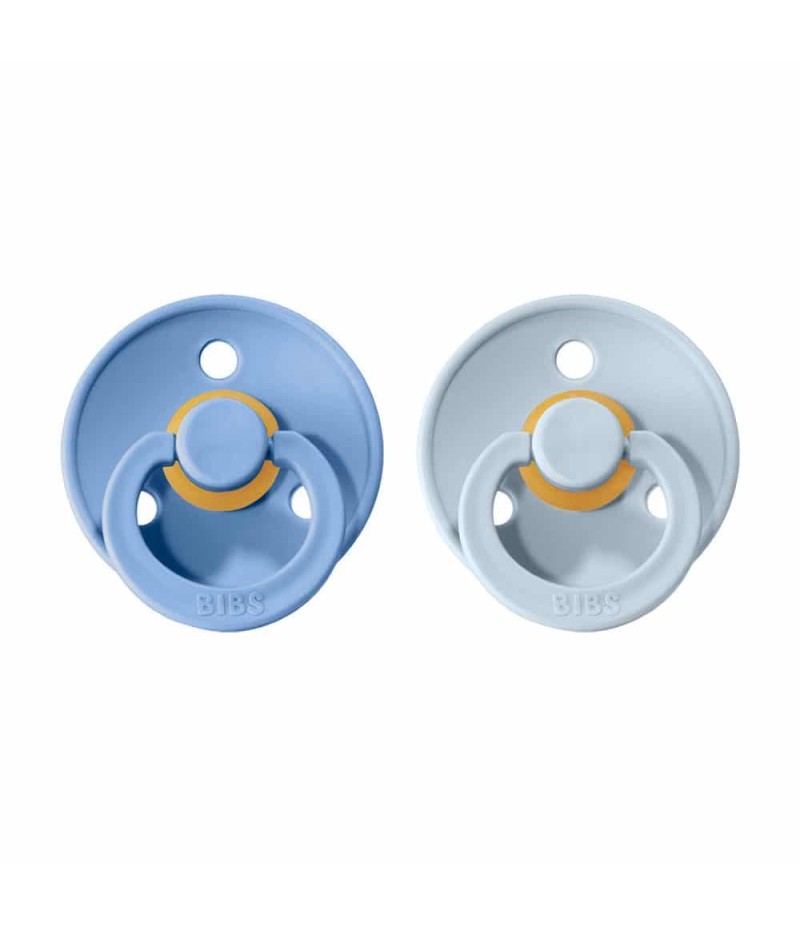 BIBS Colour cumlíky z prírodného kaučuku 2ks - veľkosť 1 - Sky Blue / Baby Blue