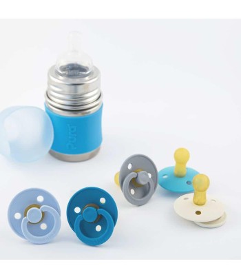 BIBS Colour cumlíky z prírodného kaučuku 2ks - veľkosť 1 - Sky Blue / Baby Blue