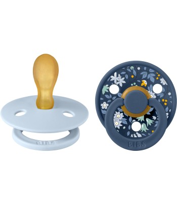 BIBS x LIBERTY Barevné symetrické dudlíky z přírodního kaučuku 2ks - velikost 2 - Baby Blue / Steel Blue