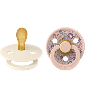 BIBS x LIBERTY Barevné symetrické dudlíky z přírodního kaučuku 2ks - velikost 1 - Ivory / Blush