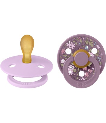 BIBS x LIBERTY Barevné symetrické dudlíky z přírodního kaučuku 2ks - velikost 1 - Violet Sky / Mauve