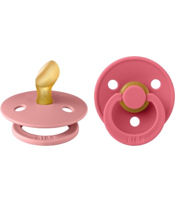 BIBS Barevné anatomické dudlíky z přírodního kaučuku 2 ks - velikost 1 - Dusty Pink / Coral