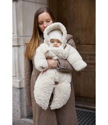 Furry Knit Beanies Elodie Details - Vanilla White, 1-2 roky