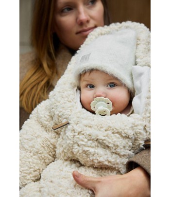 Furry Knit Beanies Elodie Details - Vanilla White, 1-2 roky