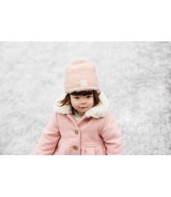 Furry Knit Beanies Elodie Details - Powder Pink, 1-2 roky