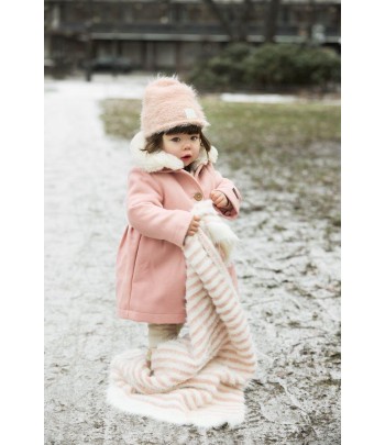 Furry Knit Beanies Elodie Details - Powder Pink, 6-12 měsíců