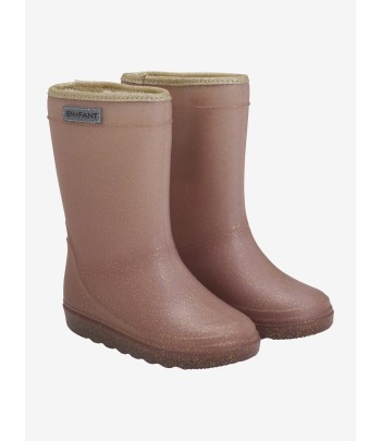 EN-FANT Termo holínky Rose Taupe Glitter