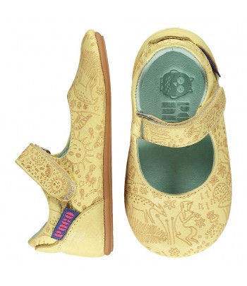 Poco Nido kožené barefoot Mighty Shoes Mary Jane žlutá