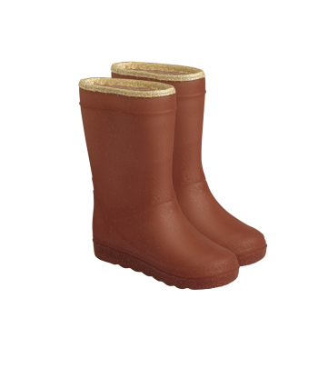 EN-FANT Thermo Boots Leather Brown Glitter