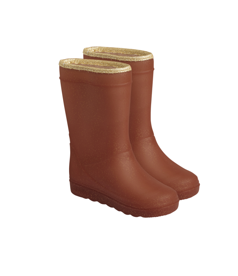 EN-FANT Thermo Boots Leather Brown Glitter