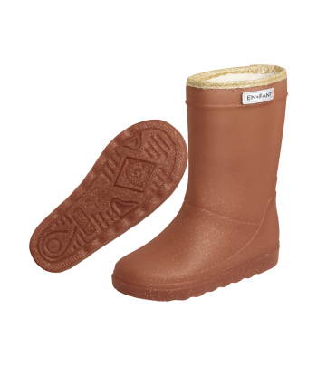 EN-FANT Thermo Boots Leather Brown Glitter
