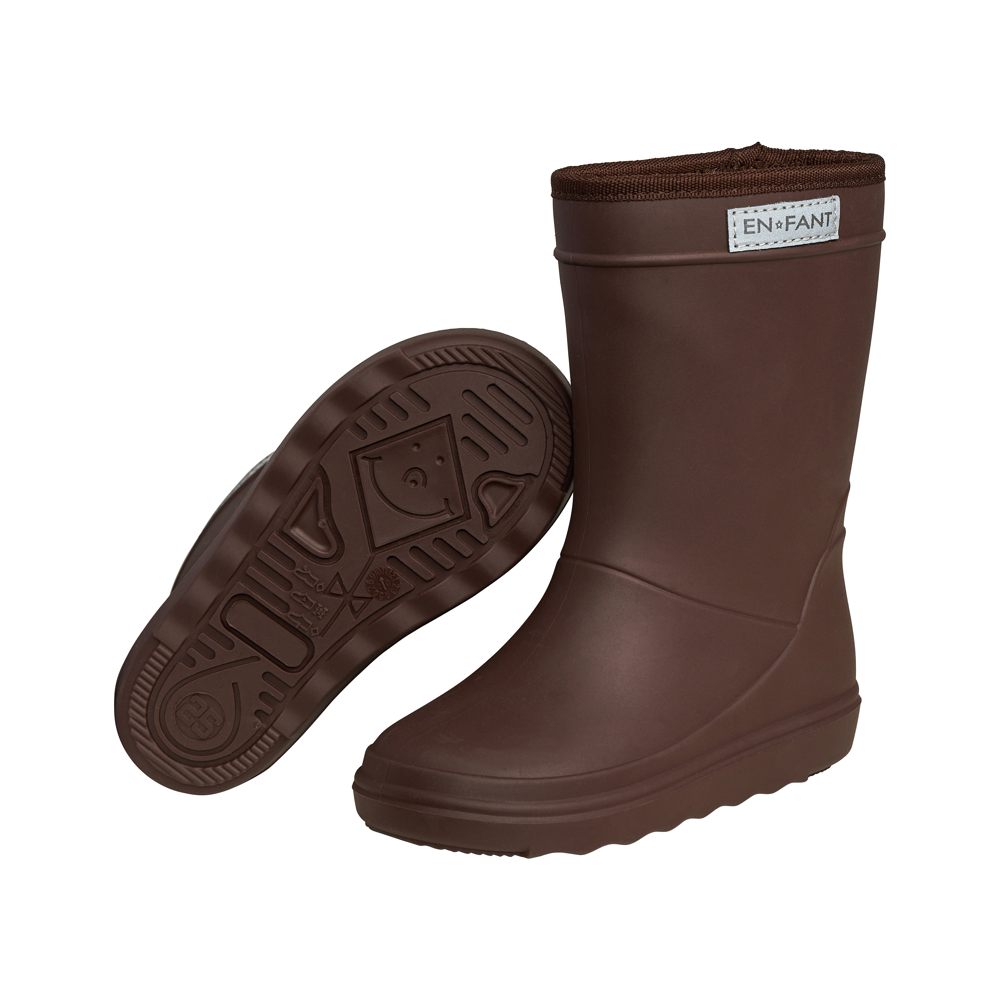 hnědé termo holínky En-Fant Dark Brown